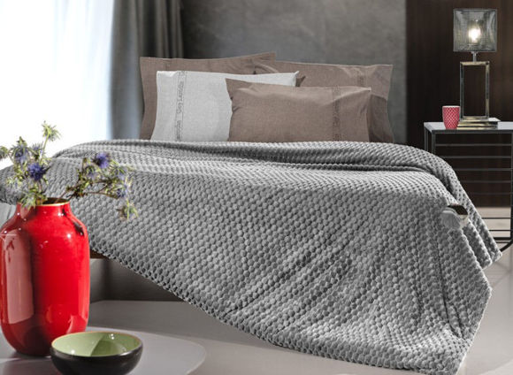 Εικόνα της Σετ 2τμχ Κουβέρτα Smoothie Anthracite 160x220 Guy Laroche