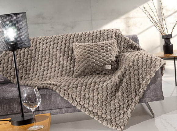 Εικόνα της Ριχτάρι Elixir Taupe 120x160 + Διακοσμητικό Μαξιλάρι Guy Laroche