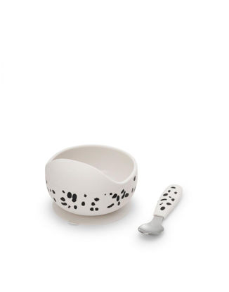 Εικόνα της Παιδικό Σετ Μπωλ-Κουταλάκι Elodie Με Αντιολισθητική Βάση Dalmatian Dots 2 τμχ