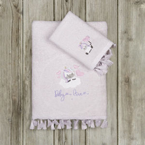 Εικόνα της Σετ  Βρεφικές Πετσέτες (2τμχ) Nima Baby Luni Uni 400gsm