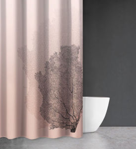 Εικόνα της Κουρτίνα Μπάνιου Seawater Des 621 Old Pink με Κρίκους 180x200