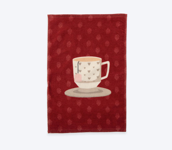 Εικόνα της ΠΟΤΗΡΟΠΑΝΟ ΒΕΛΟΥΤΕ CUP OF TEA 40Χ60 BORDO
