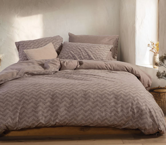 Εικόνα της ΣΕΤ ΣΕΝΤΟΝΙΑ ΦΑΝΕΛΕΝΙΑ KING SIZE OTRANDO MOCCA 270X260