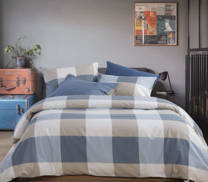 Εμφάνιση  λεπτομερειών ΣΕΤ ΠΑΠΛΩΜΑΤΟΘΗΚΗ ΒΑΜΒΑΚΕΡΗ ΜΟΝΗ CASUAL CHECK DENIM 170Χ240 Εικόνα της ΣΕΤ ΠΑΠΛΩΜΑΤΟΘΗΚΗ ΒΑΜΒΑΚΕΡΗ ΜΟΝΗ CASUAL CHECK DENIM 170Χ240