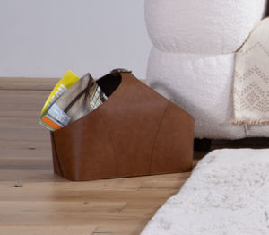 Εικόνα της ΚΑΛΑΘΙ LETHAL 30X20X32 ΜΕ ΥΦΗ ΔΕΡΜΑΤΟΣ LATTE