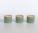 Εικόνα της ΔΟΧΕΙΟ ΑΠΟΗΘΗΚΕΥΣΗΣ COFFEE-TEA-SUGAR ΣΕΤ 3 ΤΜΧ GRERN Εικόνα της ΔΟΧΕΙΟ ΑΠΟΗΘΗΚΕΥΣΗΣ COFFEE-TEA-SUGAR ΣΕΤ 3 ΤΜΧ GRERN