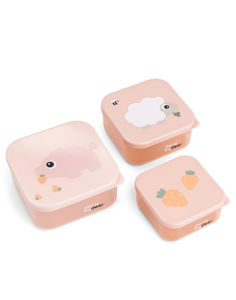 Εικόνα της Παιδικά Snack Box Tiny Farm Powder 3 τεμ (240 ml, 370 ml, 540 ml)Done By Deer