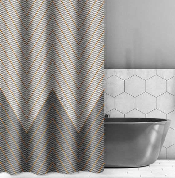 Εικόνα της Κουρτίνα Μπάνιου Canyon Anthracite 180X185 Guy Laroche