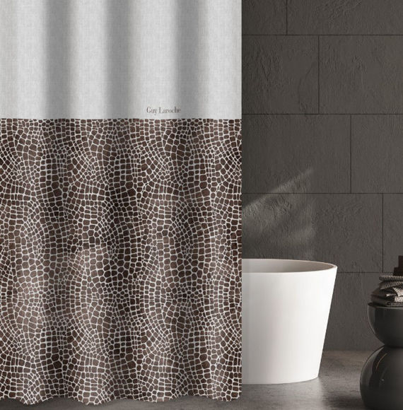 Εικόνα της Κουρτίνα Μπάνιου Safari Choco 180x185 Guy Laroche