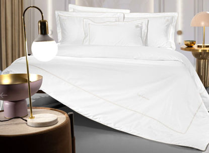 Εικόνα της Σετ 3τμχ Παπλωματοθήκη Elite White/Beige 255X245 Guy Laroche