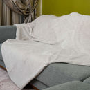 Εικόνα της Γούνινο Ριχτάρι Τριθέσιου Καναπέ (180x280) Pol Rugs & Mats Rabbit Ivory