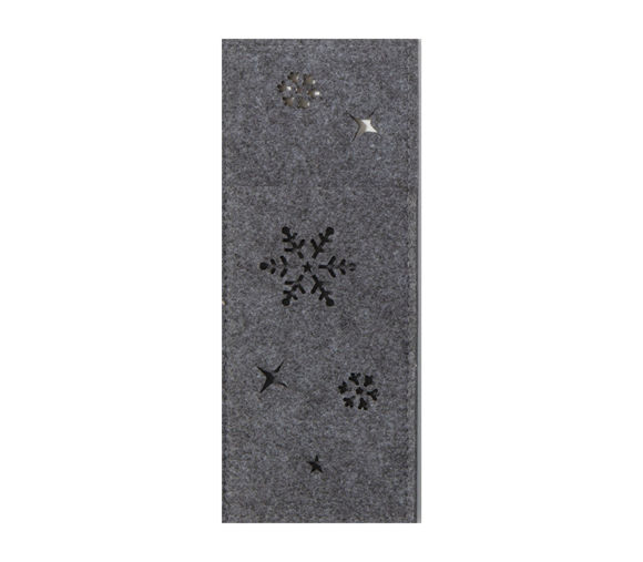 Εικόνα της ΧΡΙΣΤΟΥΓΕΝΝΙΑΤΙΚΗ ΘΗΚΗ ΜΑΧΑΙΡΟΠΗΡΟΥΝΩΝ 2 ΤΜΧ SNOW FELT GREY