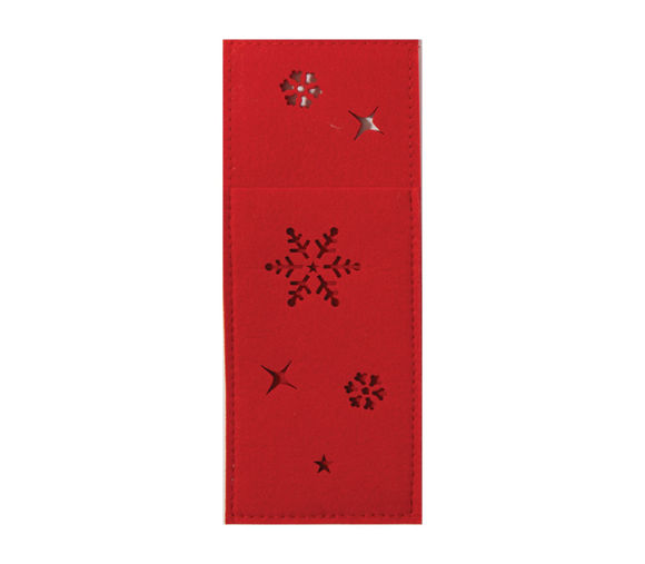 Εικόνα της ΧΡΙΣΤΟΥΓΕΝΝΙΑΤΙΚΗ ΘΗΚΗ ΜΑΧΑΙΡΟΠΗΡΟΥΝΩΝ 2 ΤΜΧ SNOW FELT RED
