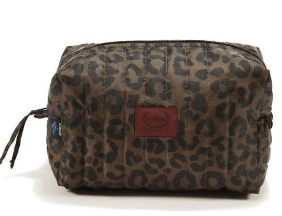 Εικόνα της Νεσεσέρ Mollet Nylon Quilted Cosmetic Bag - Leopard Choco	La Millou