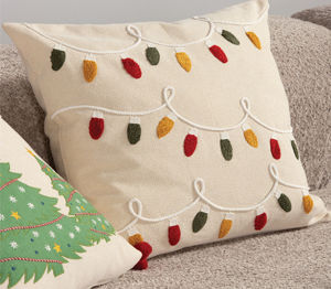 Εικόνα της ΧΡΙΣΤΟΥΓΕΝΝΙΑΤΙΚΟ ΔΙΑΚΟΣΜΗΤΙΚΟ ΜΑΞΙΛΑΡΙ HAPPY HOLIDAY LIGHTS 45X45