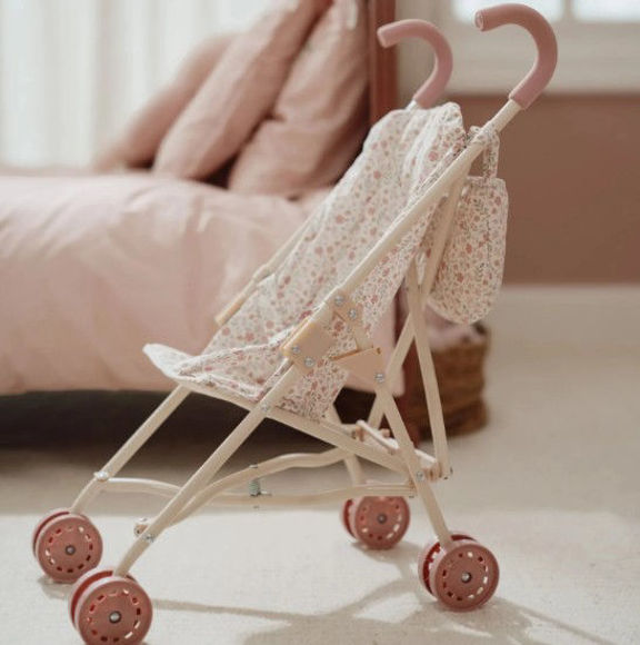 Εικόνα της Μεταλλικό καρότσι για κούκλες - λευκό