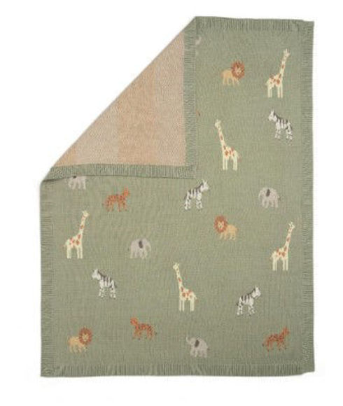 Εικόνα της Βρεφική Πλεκτή Κουβέρτα 70x90 Safari Sage Mamas & Papas