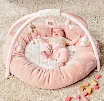 Εικόνα της Στρωματάκι δραστηριοτήτων με γυμναστήριο & περιμετρικό μαξιλάρι - στρογγυλό