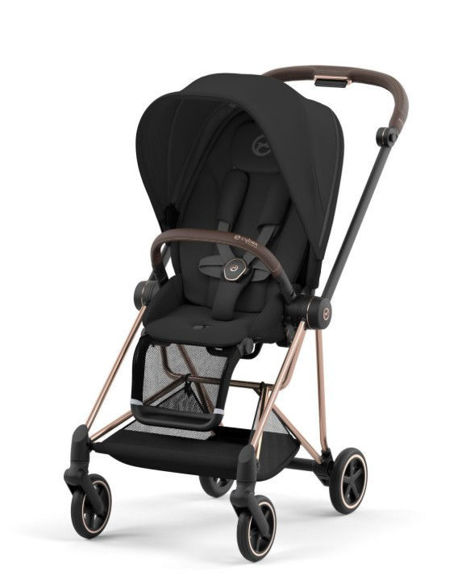 Εικόνα της Cybex Mios Βρεφικό Καρότσι Sepia Black | black Με Σκελετό Rosegold