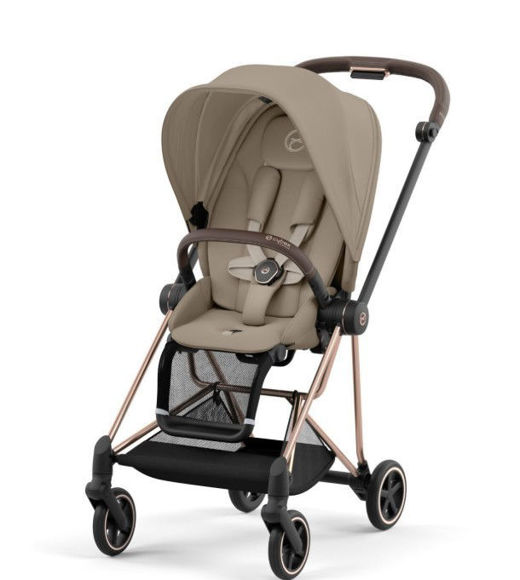 Εικόνα της Cybex Mios Βρεφικό Καρότσι Cozy Beige | beige Με Σκελετό Rosegold