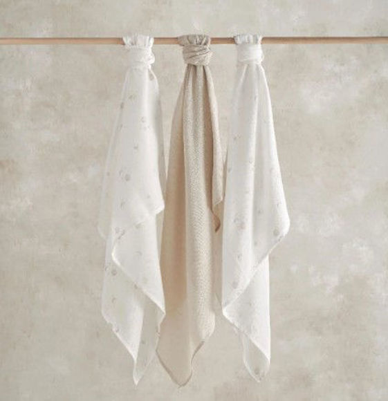 Εικόνα της Βρεφικές Μουσελίνες σετ 3 τεμ. Cosmic Sky Mamas & Papas