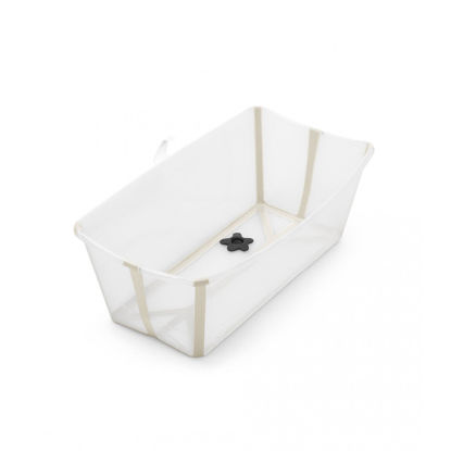 Εικόνα της Stokke Flexi Bath Μπάνιο Με Θερμοευαίσθητη Βαλβίδα Sandy Beige & Stokke flexi bath βάση grey