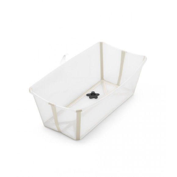 Εικόνα της Stokke Flexi Bath Μπάνιο Με Θερμοευαίσθητη Βαλβίδα Sandy Beige & Stokke flexi bath βάση grey