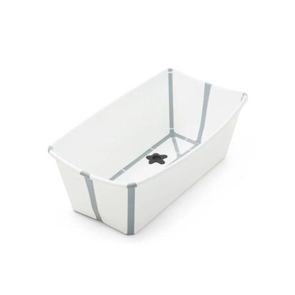 Εικόνα της Stokke Flexi Bath Μπάνιο Με Θερμοευαίσθητη Βαλβίδα White & Stokke flexi bath βάση grey