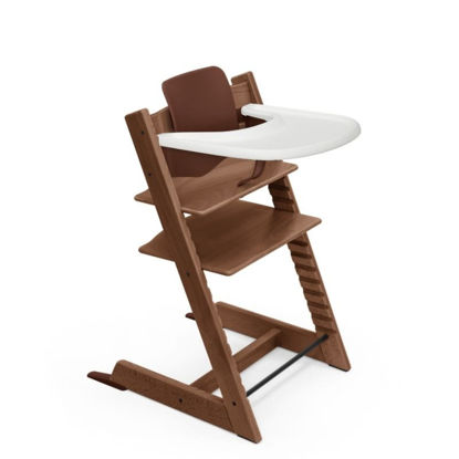 Εικόνα της Stokke Tripp Trapp Bundle Καρέκλα Με Baby Set² Warm Brown Και Tray Δίσκο White
