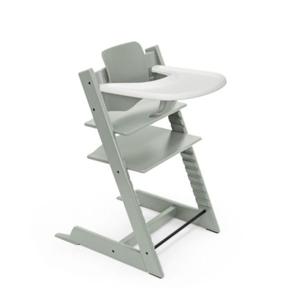 Εικόνα της Stokke Tripp Trapp Bundle Καρέκλα Με Baby Set² Glacier Green Και Tray Δίσκο White