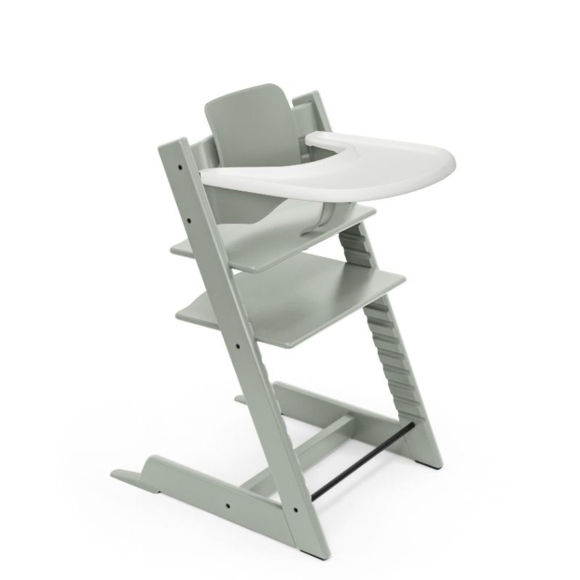 Εικόνα της Stokke Tripp Trapp Bundle Καρέκλα Με Baby Set² Glacier Green Και Tray Δίσκο White