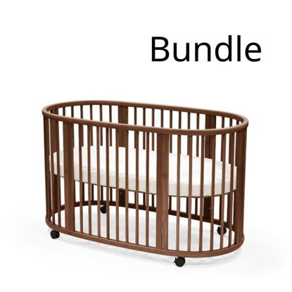 Εικόνα της Stokke Sleepi V3 Bundle Warm Brown Με Στρώμα Και Κατωσέντονο White