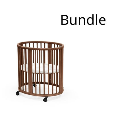 Εικόνα της Stokke Sleepi Mini V3 Bundle Warm Brown Με Στρώμα Και Κατωσέντονο White