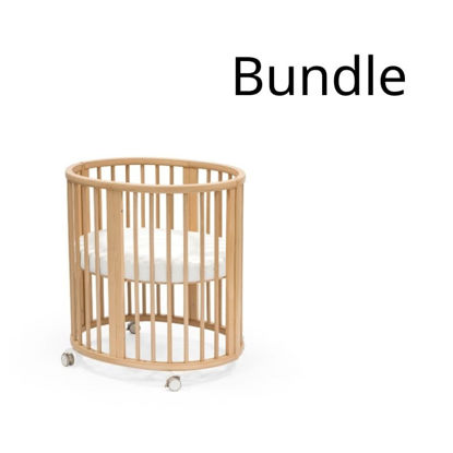 Εικόνα της Stokke Sleepi Mini V3 Bundle Natural Με Στρώμα Και Κατωσέντονο White