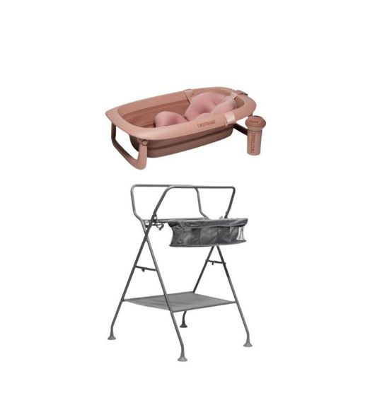 Εικόνα της Βρεφικό Μπανάκι Twistshake με Μειωτή Και Βοηθητική Κανάτα Faded Pink με μεταλλική βάση