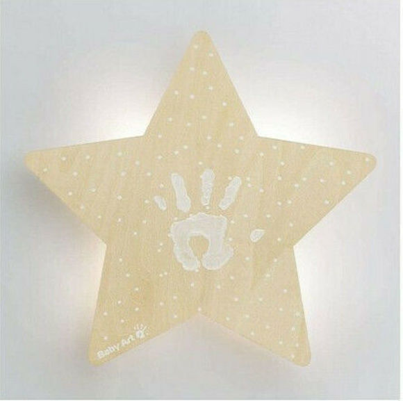 Εικόνα της Baby Art Παιδικό Φωτιστικό Τοίχου Ξύλινο Αποτύπωμα