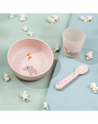 Εικόνα της Done by Deer Σετ Φαγητού από Πλαστικό Ροζ 3τμχ