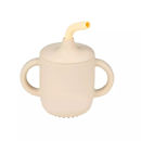 Εικόνα της Nattou Παιδικό Ποτηράκι με Λαβές και Καλαμάκι από Σιλικόνη Μπεζ για 6m+