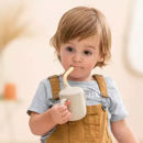 Εικόνα της Nattou Παιδικό Ποτηράκι με Λαβές και Καλαμάκι από Σιλικόνη Μπεζ για 6m+