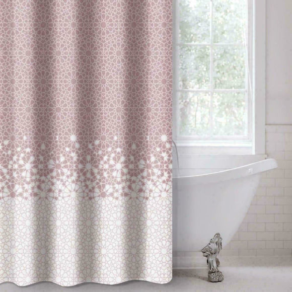 Εικόνα της Saint Clair Abstract 117 Κουρτίνα Μπάνιου Υφασμάτινη 180x200 Pudra