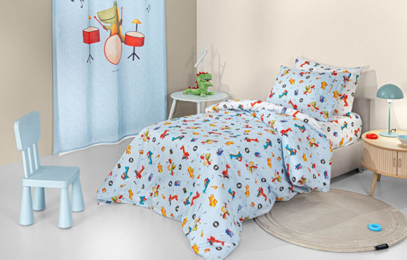 Εικόνα της Σετ 3τμχ Παιδικά Σεντόνια Band Sky με Λάστιχο