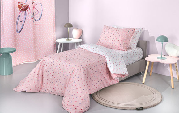 Εικόνα της Σετ 3τμχ Παιδικά Σεντόνια Amore Pink με Λάστιχο