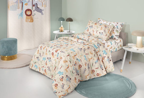 Εικόνα της Σετ 3τμχ Παιδικά Σεντόνια Jungle Natural