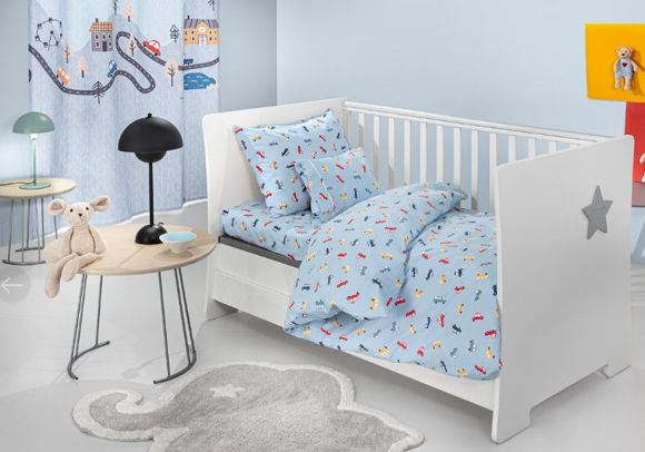 Εικόνα της Σετ 3τμχ Βρεφικά Σεντόνια Roadtrip Sky