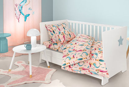 Εικόνα της Σετ 3τμχ Βρεφικά Σεντόνια Merida Salmon