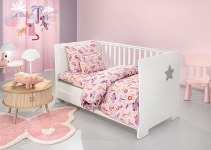 Εικόνα της Σετ 3τμχ Βρεφικά Σεντόνια Jungle Pink