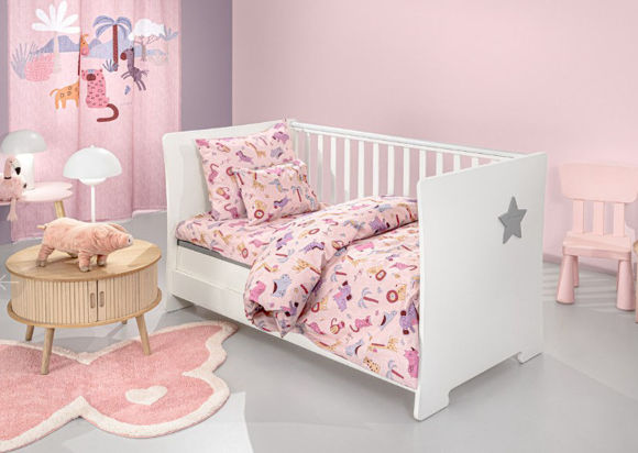 Εικόνα της Σετ 3τμχ Βρεφικά Σεντόνια Jungle Pink