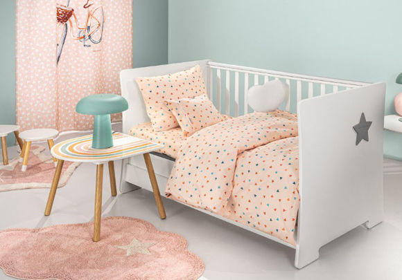 Εικόνα της Σετ 3τμχ Βρεφικά Σεντόνια Amore Salmon