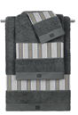 Εικόνα της Σετ 3τμχ Πετσέτες Pinstripe Grey-Anthracite Guy Laroche