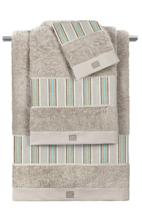 Εικόνα της Σετ 3τμχ Πετσέτες Pinstripe Natural Guy Laroche